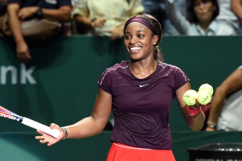 Sloane Stephens po pokonaniu Naomi Osaki. Sloane Stephens po pokonaniu Naomi Osaki.