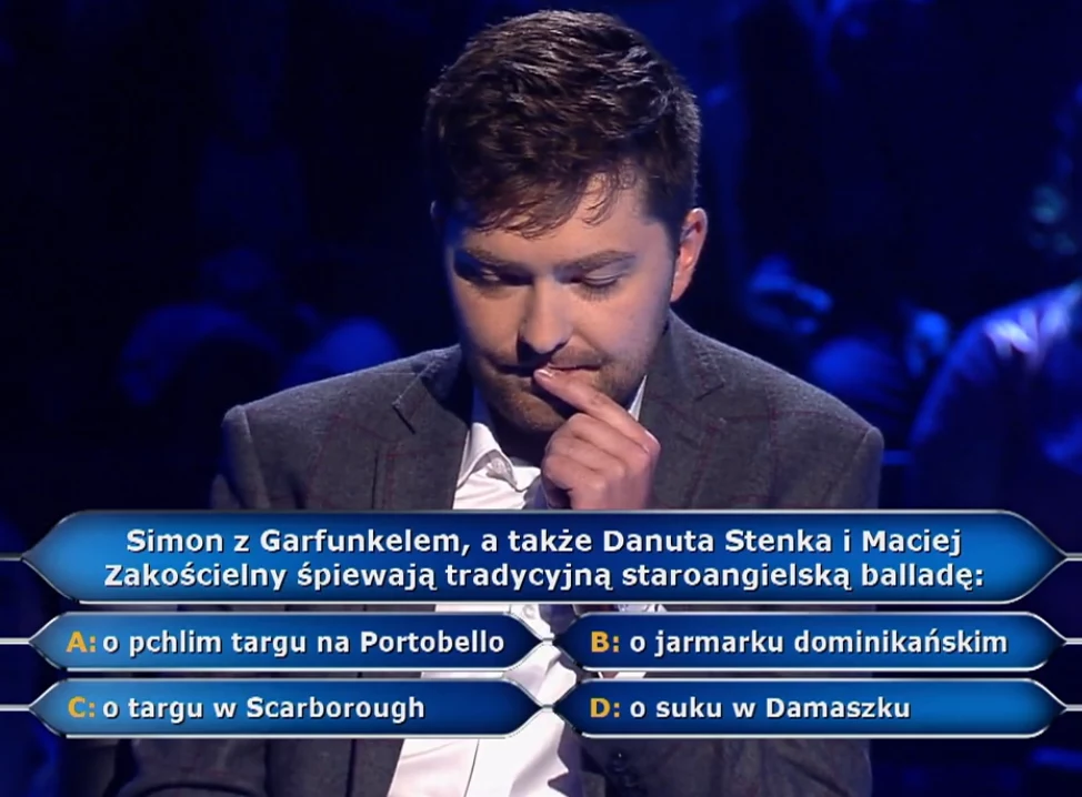 Michał Zabraniak i jego muzyczne pytanie w "Milionerach" Michał Zabraniak i jego muzyczne pytanie w "Milionerach"