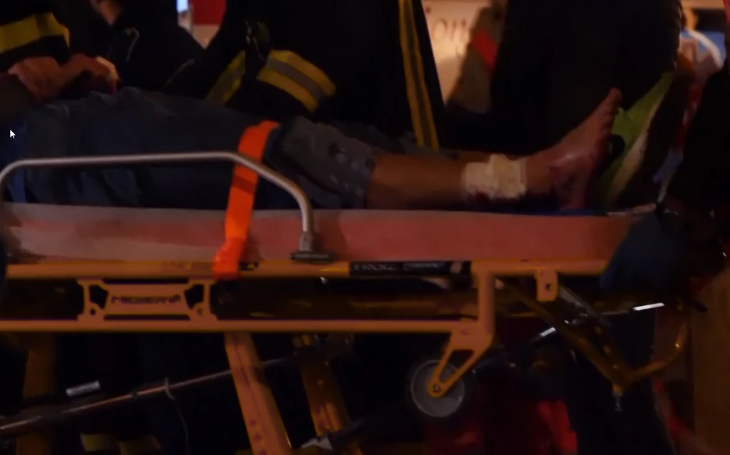 Ranny fan CSKA, który został pocięty nożem. Ranny fan CSKA, który został pocięty nożem.