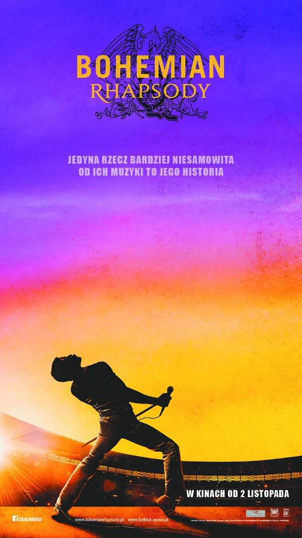 Plakat reklamujący film "Bohemian Rhapsody" Plakat reklamujący film "Bohemian Rhapsody"