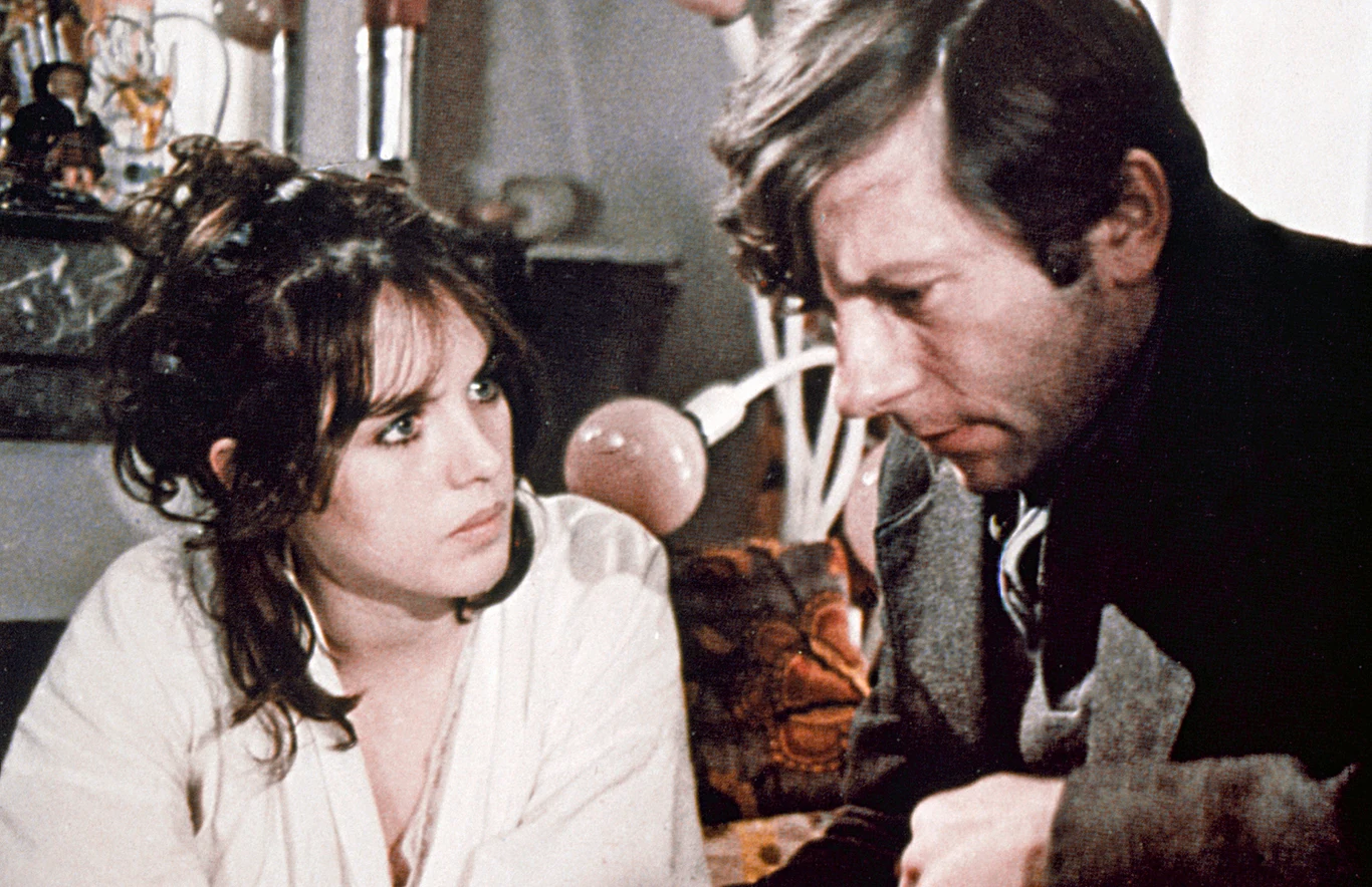 Isabelle Adjani i Roman Polański na planie filmu "Lokator"