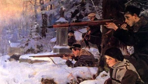 Obraz Wojciecha Kossaka "Orlęta - obrona cmentarza"