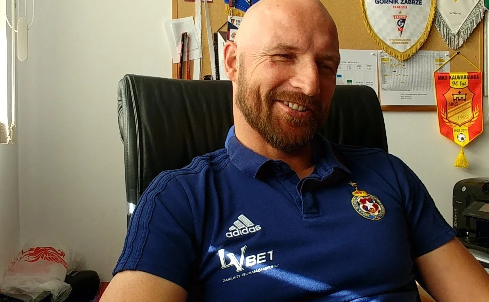 Trener Wisły Kraków Maciej Stolarczyk Trener Wisły Kraków Maciej Stolarczyk