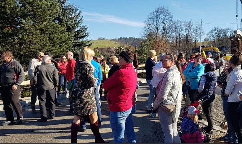 Blokada w Białym Dunajcu / Fot: Tomasz Krzyściak / Tygodnik Podhalański