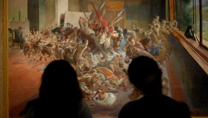 Przed obrazem "Melancholia" Jacka Malczewskiego (zdjęcie z wystawy w Muzeum Narodowym w Krakowie)