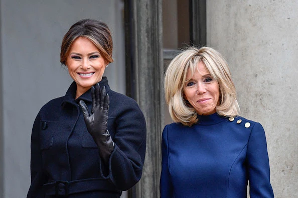  Melania Trump i Brigitte Macron podczas oficjalnej wizyty