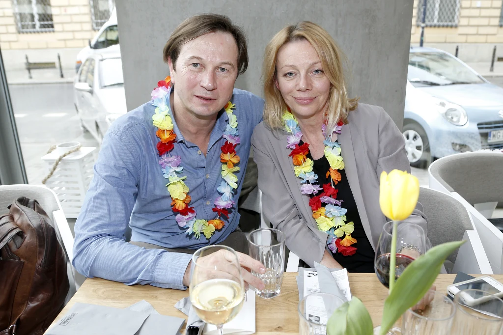 Piotr Cyrwus z żoną, Mają Berełkowską