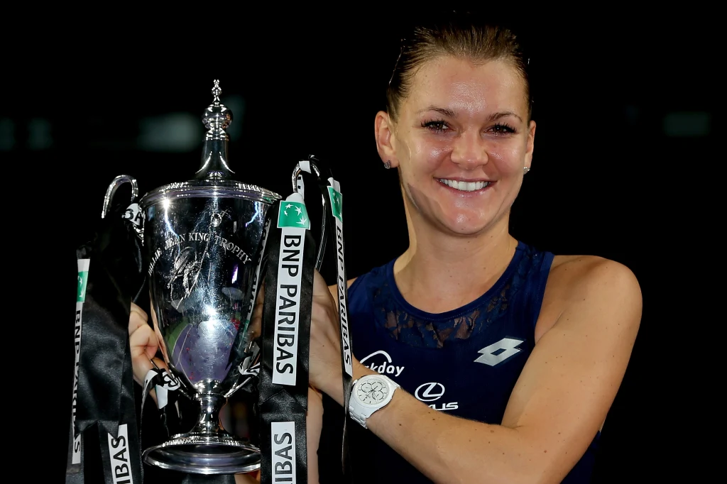 Agnieszka Radwańska po wygraniu mistrzostw WTA w 2015 roku