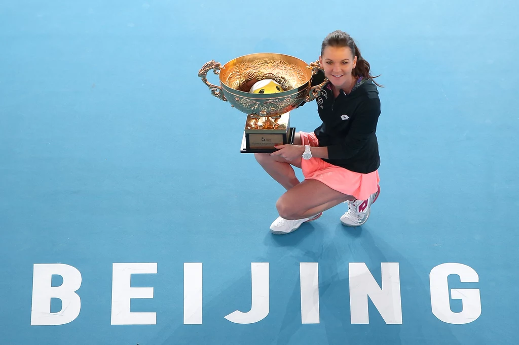 Agnieszka Radwńska po zwycięstwie w Pekinie w 2016 roku