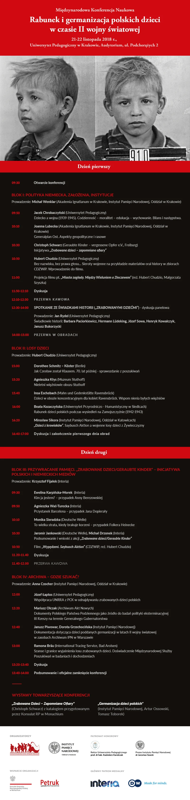 Plan konferencji Plan konferencji