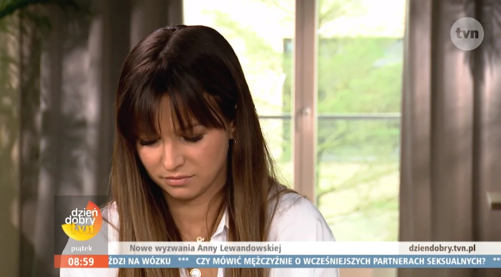 Anna Lewandowska w "Dzień Dobry TVN" (screen: dziendobry.tvn.pl)