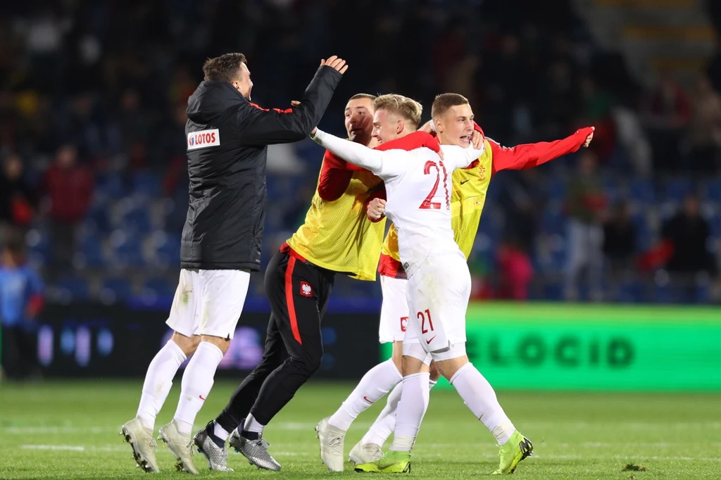 Radość piłkarzy reprezentacji Polski do lat 21 