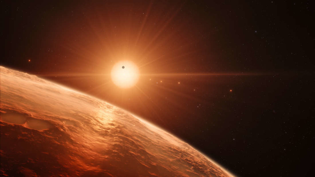 Wizja artystyczna jednej z planet w układzie TRAPPIST-1