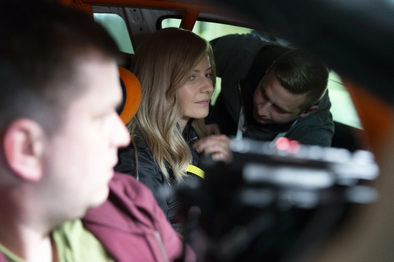 Małgorzata Kozuchowska na planie filmu "Proceder"