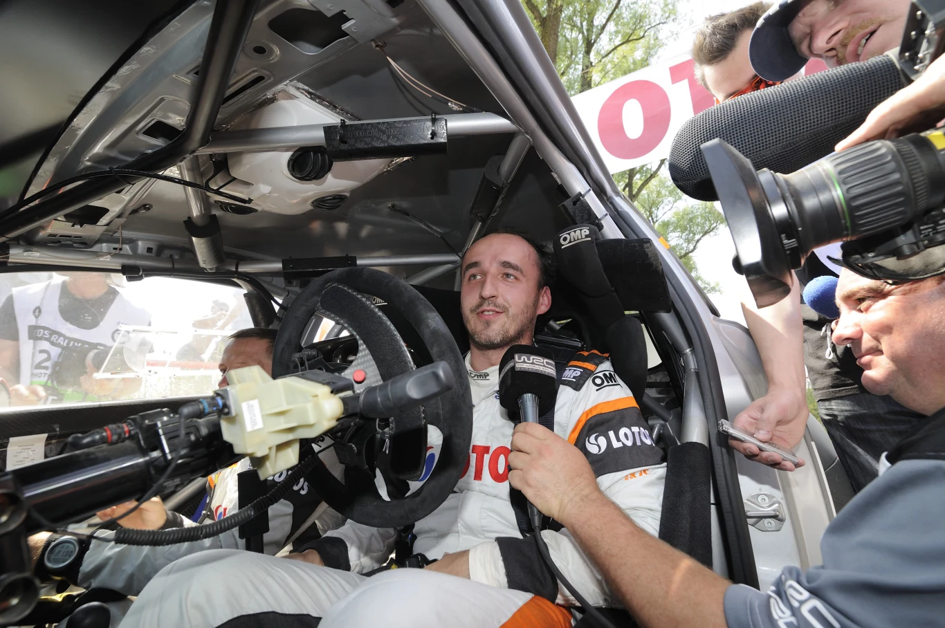 Kubica podczas Rajdu Polski w 2015 roku. Kubica podczas Rajdu Polski w 2015 roku.