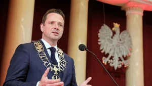 Rafał Trzaskowski podczas zaprzysiężenia na prezydenta Warszawy 