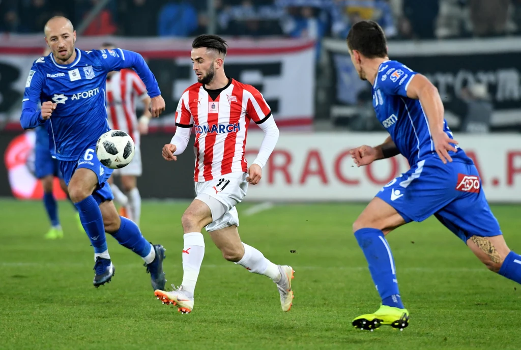 Mateusz Wdowiak w meczu z Lechem Poznań Mateusz Wdowiak w meczu z Lechem Poznań