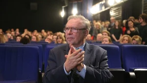 Krzysztof Zanussi na uroczystej premierze filmu "Eter"