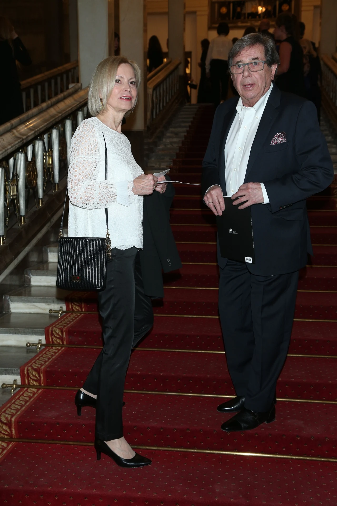 Janusz Gajos z żoną Elżbietą