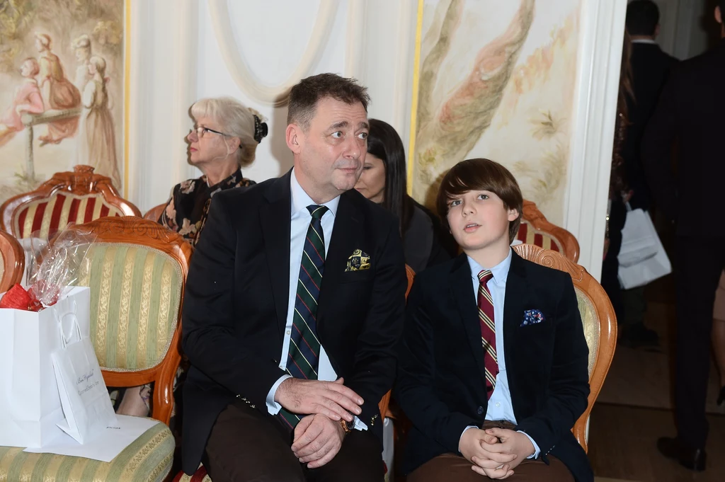 Jacek Rozenek z synem