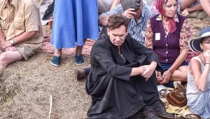 Mirosław Baka na planie filmu "Klecha"