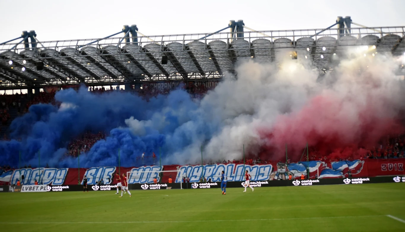 Oprawa na stadionie Wisły Kraków Oprawa na stadionie Wisły Kraków