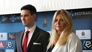 Były już zarząd Wisły SA: prezes Marzena Sarapata z wiceprezesem Danielem Gołdą.
