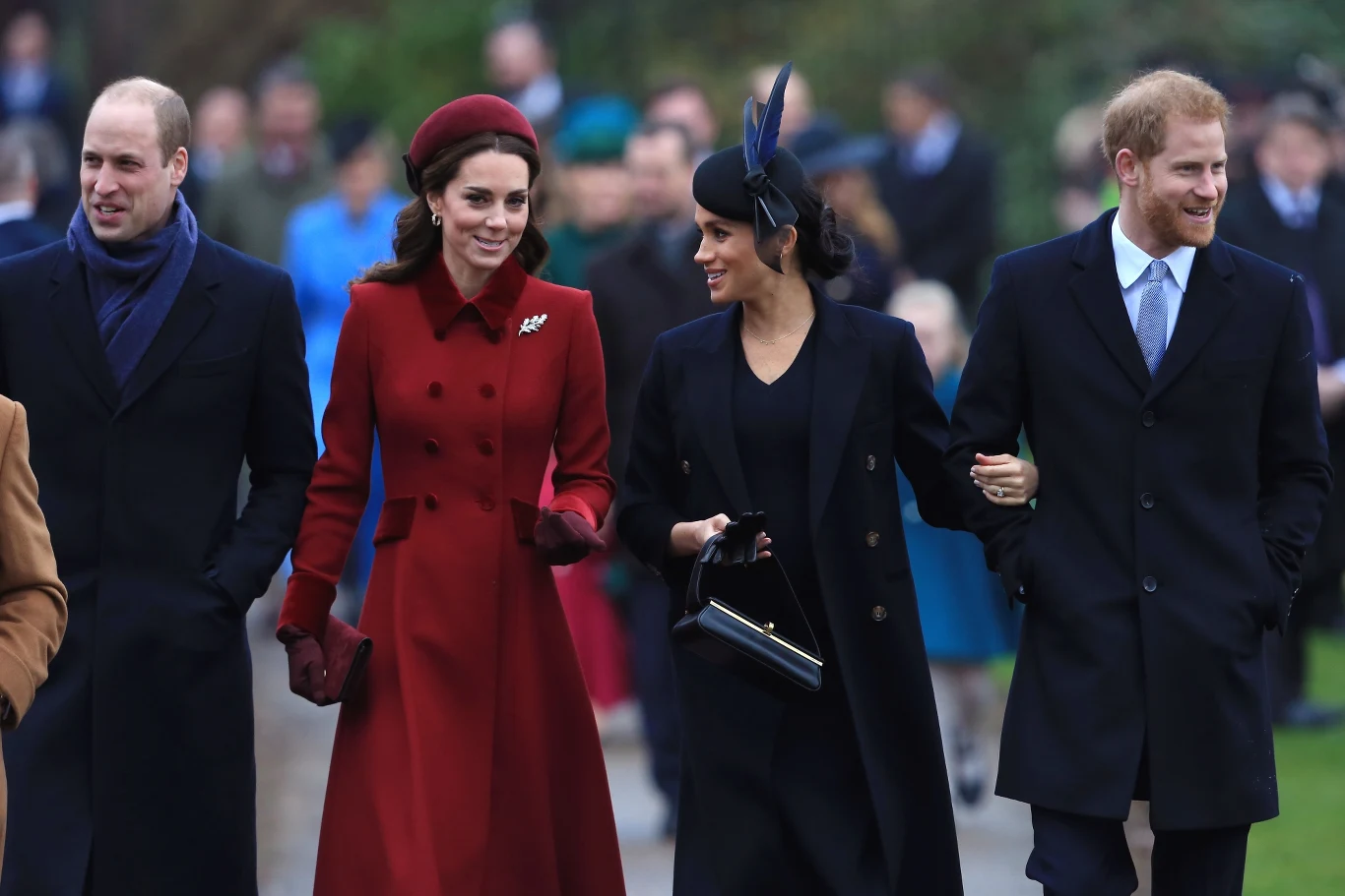 Książę William, księżna Kate, księżna Meghan i książę Harry