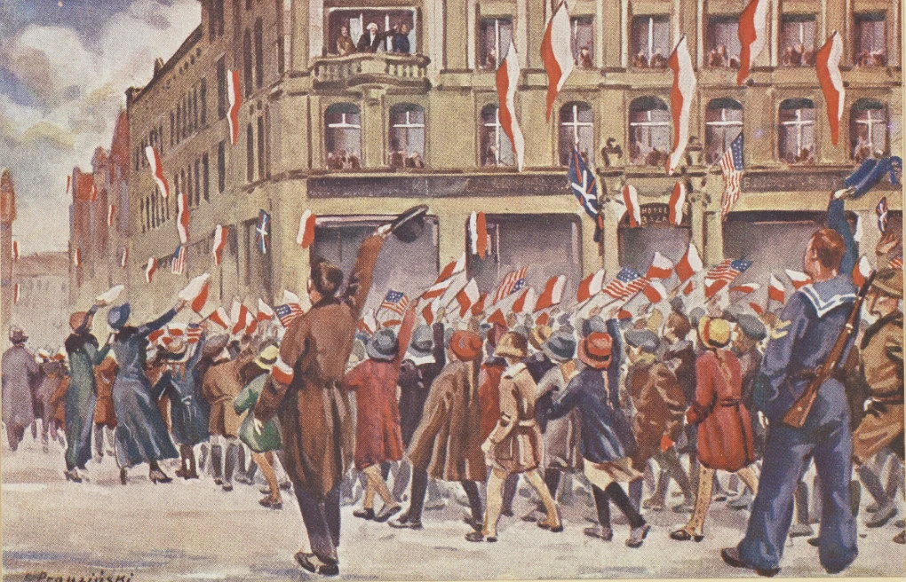 Hołd dzieci polskich złożony Ignacemu Paderewskiemu przez poznańskim Bazarem