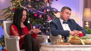 Jessica i Krzysztof w świątecznym odcinku "Rolnik szuka żony" (screen z Facebooka)
