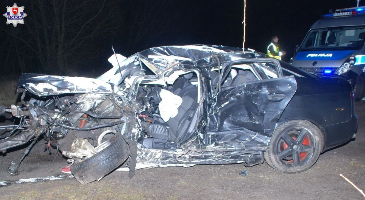19-letni kierowca Audi A6 zginął na miejscu
