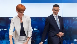 Minister Elżbieta Rafalska i premier Mateusz Morawiecki
