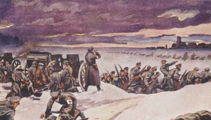 Obrazy Leona Prauzińskiego przedstawiający zdobycie kontrolowanego przez Niemców lotniska w Ławicy pod Poznaniem