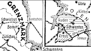 Mapa opublikowana w "Die Grenze Post" w 1932 roku