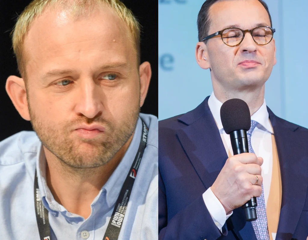 Borys Szyc i Mateusz Morawiecki