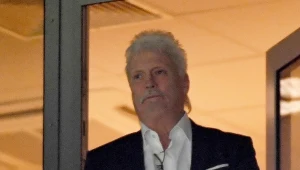 Mats Hartling na meczu Wisła - Lech.