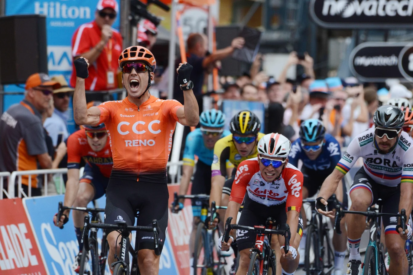 Patrick Bevin triumfuje Patrick Bevin triumfuje