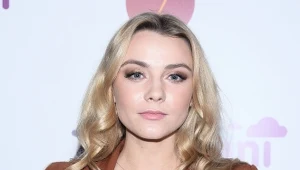 Katarzyna Grabowska podczas spotkania z twórcami serialu "Zakochani po uszy"