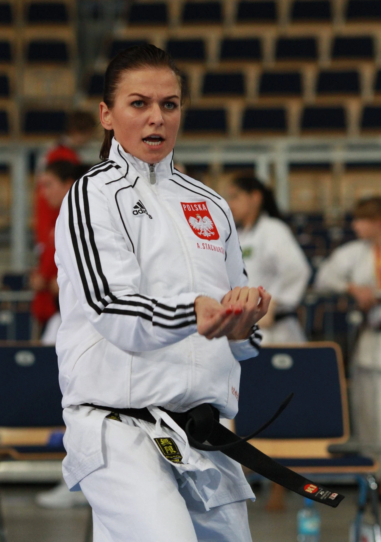 Anna podczas mistrzostw w karate