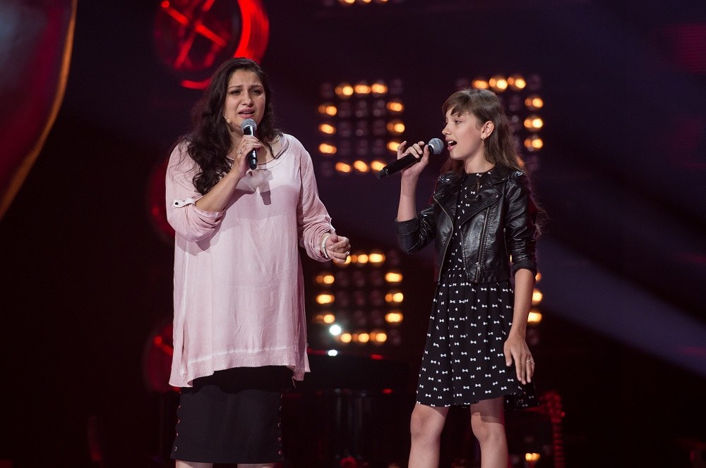 Wiktoria Gabor z mamą w "The Voice Kids"