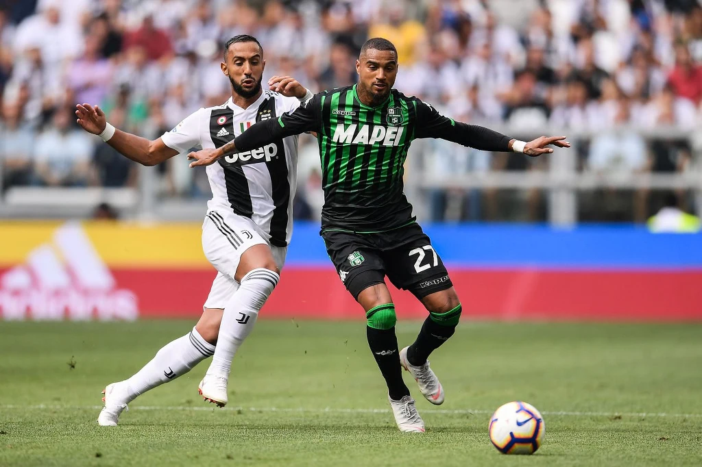 Kevin-Prince Boateng (z prawej) podczas meczu z Juventusem