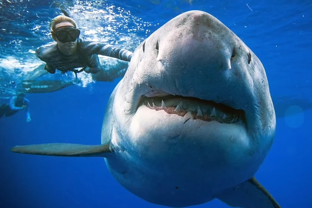 Ocean Ramsey i Deep Blue - największy wśród kiedykolwiek sfilmowanych żarłaczy białych