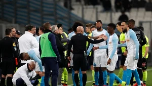 Kadr z meczu Olympique Marsylia - Lille