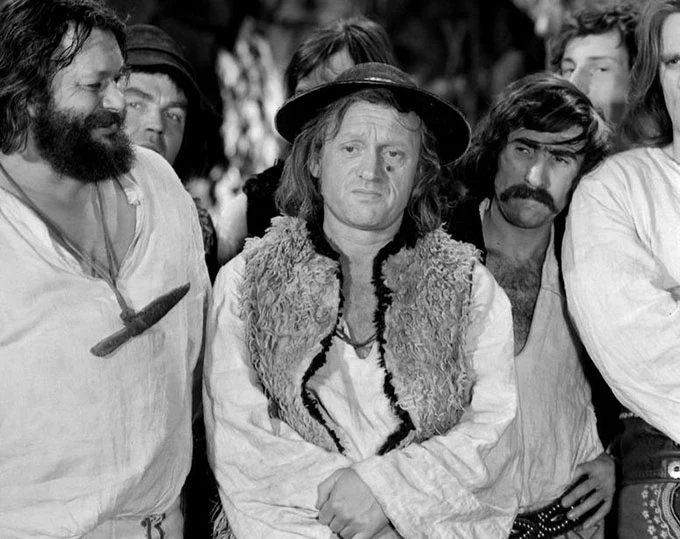 Bogusz Bilewski, Witold Pyrkosz i Jerzy Cnota w "Janosiku" (1974) Bogusz Bilewski, Witold Pyrkosz i Jerzy Cnota w "Janosiku" (1974)