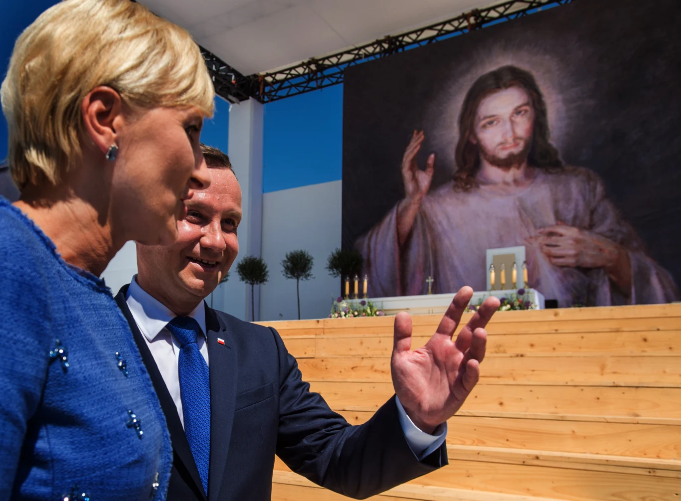 Agata i Andrzej Dudowie podczas Światowych Dni Młodzieży w Krakowie Agata i Andrzej Dudowie podczas Światowych Dni Młodzieży w Krakowie