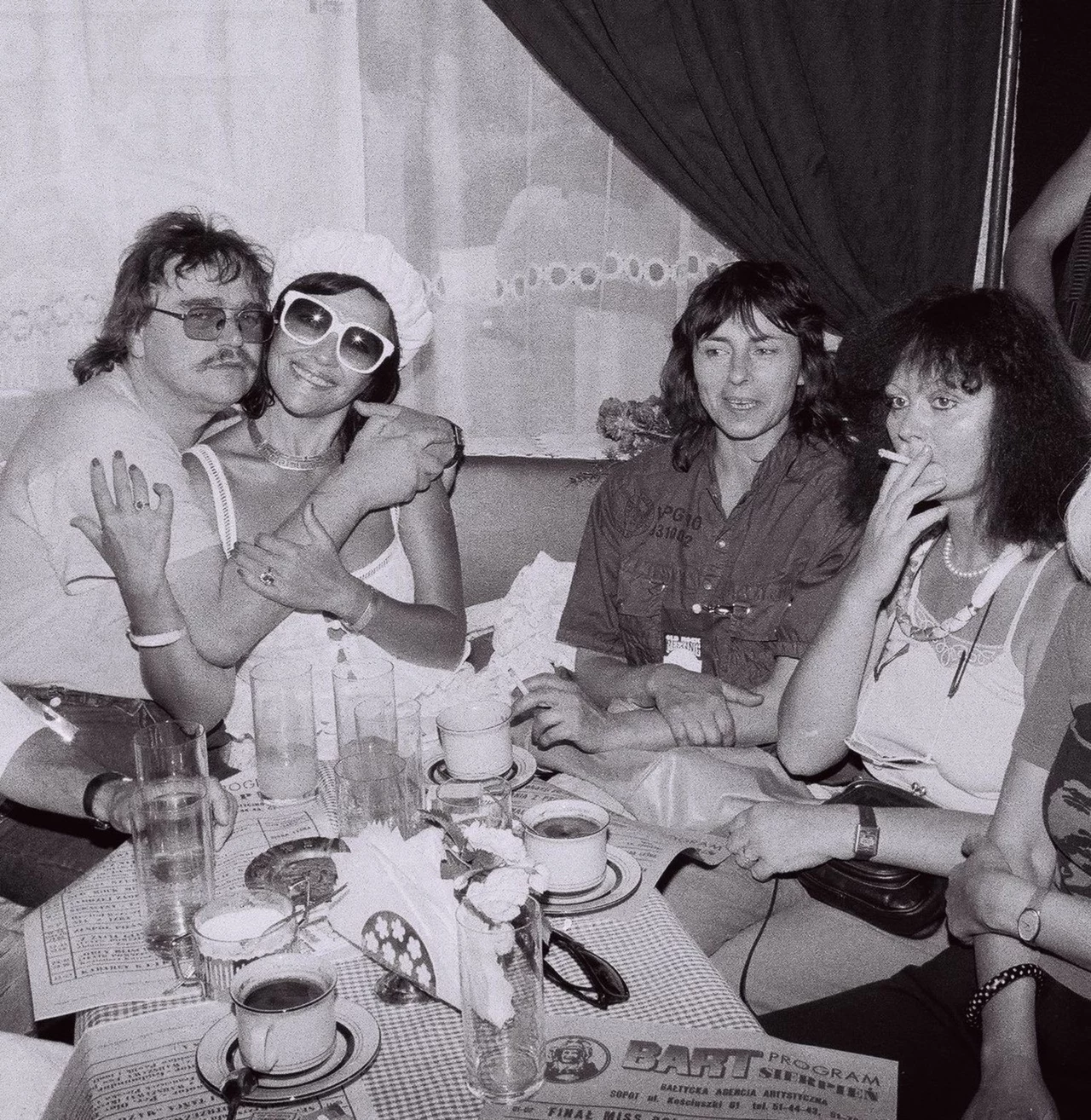 Wojciech Korda, Helena Majdaniec, Mira Kubasińska i Ada Rusowicz w 1986 roku Wojciech Korda, Helena Majdaniec, Mira Kubasińska i Ada Rusowicz w 1986 roku
