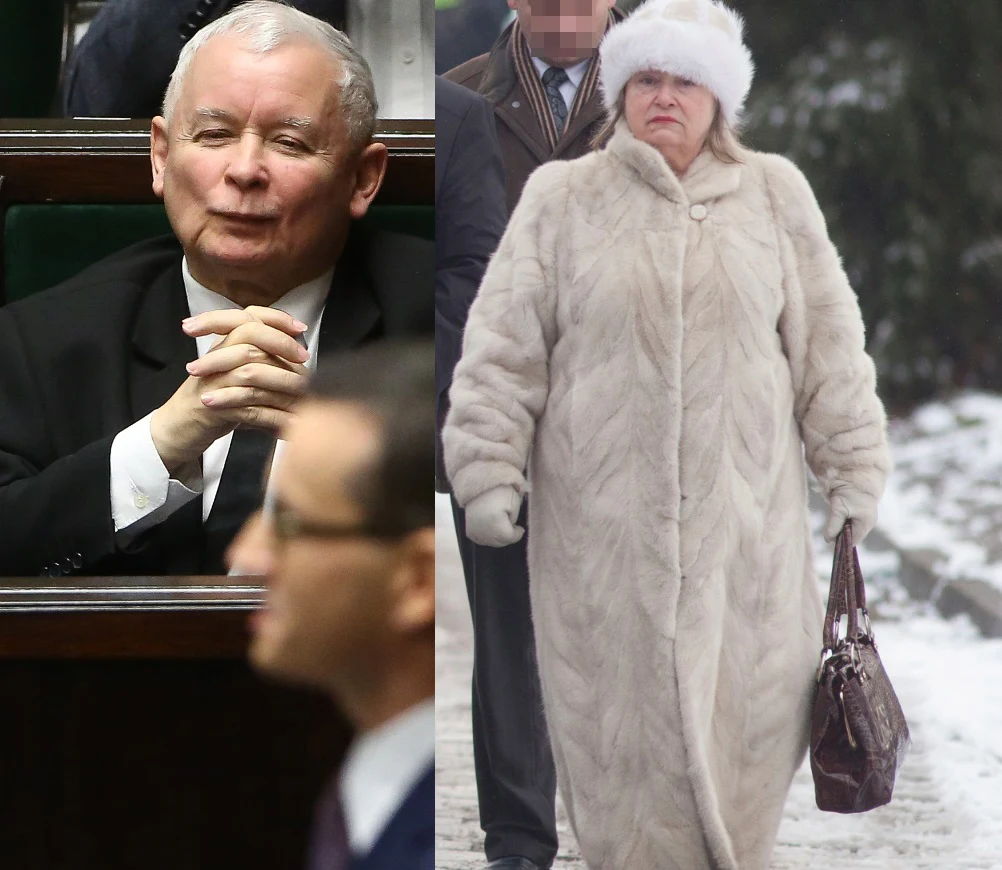 Jarosław Kaczyński i Janina Goss