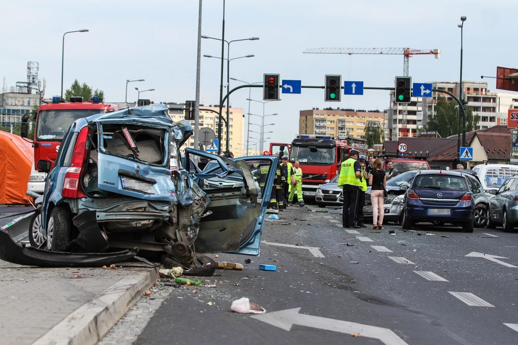 Miejsce wypadku wyglądało jak pobojowisko