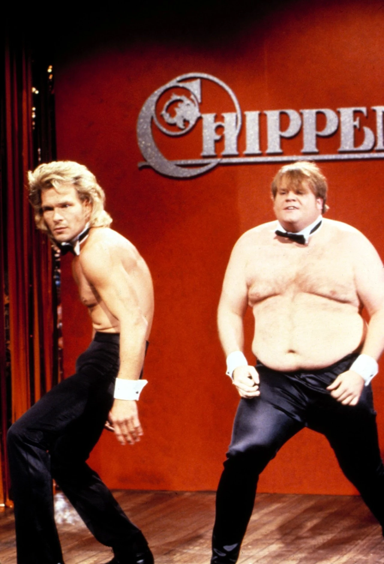 Patrick Swayze i Chris Farley w "Saturday Night Live"