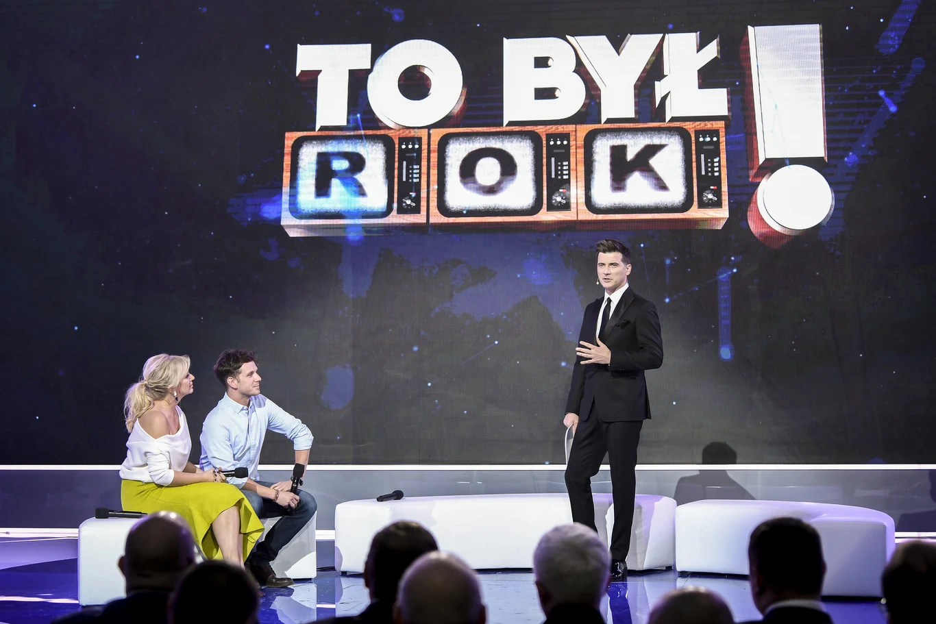 Marzena Rogalska, Antek Królikowski i Tomasz Kammel rozmawiają o programie "To był rok!"